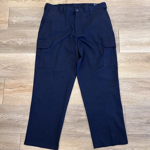 Cintas NEW 270-20 Men's 36 Uniform Work Wear Pants 100% Cotton Navy Blue Comfort - Picture 1 of 8